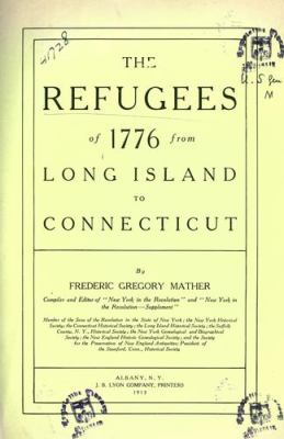 The refugees of 1776 from Long Island to Connecticut  cover image cdn