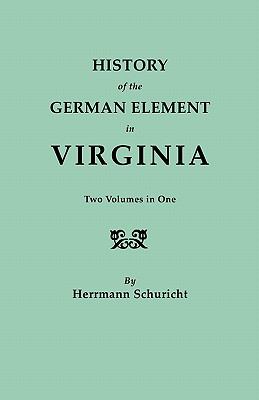 History of the German element in Virginia  cover image cdn