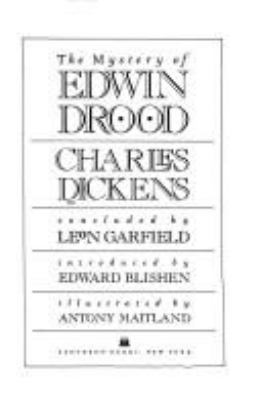 The mystery of Edwin Drood cover image