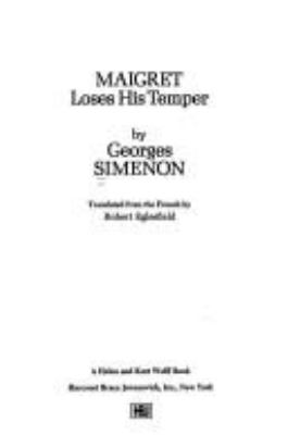 Maigret loses his temper.  cover image cdn