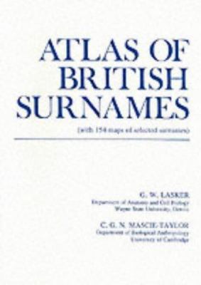 Atlas of British surnames : with 154 maps of selected surnames  cover image cdn
