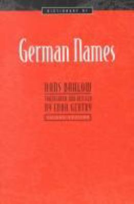 Dictionary of German names  cover image cdn