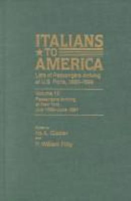 Italians to America : lists of passengers arriving at U.S. ports, 1880-1899  cover image cdn