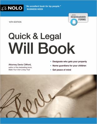 The quick & legal will book  cover image cdn