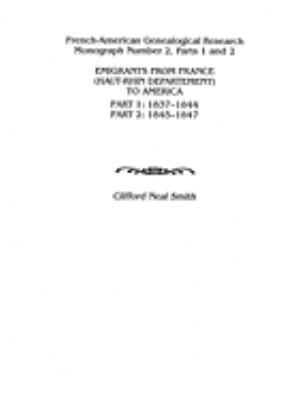 Emigrants from France (Haut-Rhin Departement) to America  cover image cdn
