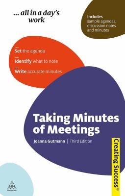 Taking minutes of meetings  cover image cdn