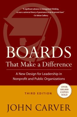 Boards that make a difference : a new design for leadership in nonprofit and public organizations  cover image cdn
