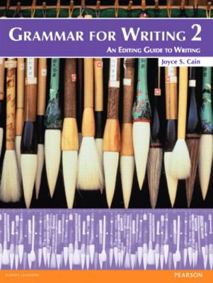 Grammar for writing 2 : an editing guide to writing  cover image cdn