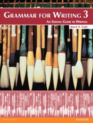 Grammar for writing 3 : an editing guide to writing  cover image cdn