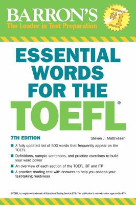 Essential words for the TOEFL : test of English as a foreign language cover image cdn