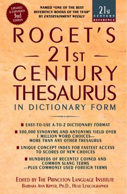 Roget's 21st century thesaurus in dictionary form : the essential reference for home, school, or office  cover image cdn
