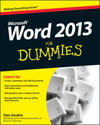 Word 2013 for dummies cover image cdn