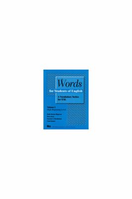 Words for students of English. Volume 1, [High-beginning level] : a vocabulary series for ESL  cover image cdn