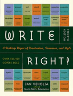 Write right! : a desktop digest of punctuation, grammar, and style  cover image cdn