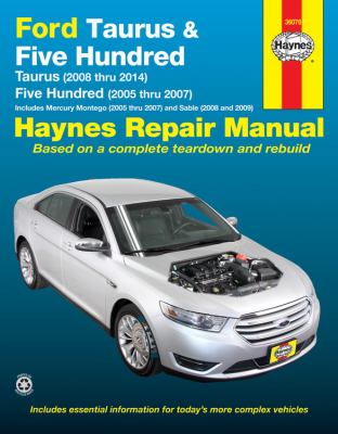 Ford Taurus & Five Hundred Mercury Montego & Sable automotive repair manual  cover image cdn