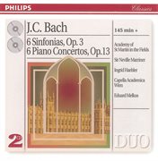 Bach, j.c.: 6 sinfonias op.3/6; piano concertos op.13 cover image cdn