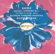 Barber: adagio; symphony no.1 etc. cover image cdn