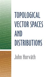 Topological vector spaces and distributions cover image cdn