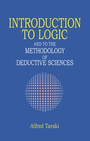 Introduction to logic and to the methodology of deductive sciences cover image cdn