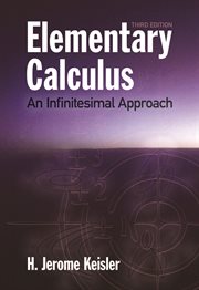Elementary calculus: an infinitesimal approach cover image cdn