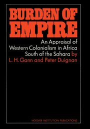 Burden of empire: an appraisal of Western colonialism in Africa south of the Sahara cover image cdn