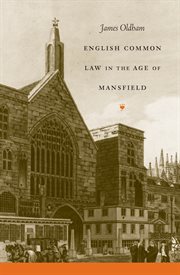 English common law in the age of Mansfield cover image cdn