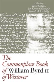 The commonplace book of William Byrd II of Westover cover image cdn