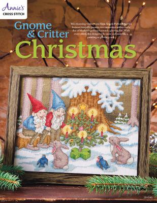 Gnome & critter Christmas cross stitch pattern cover image cdn