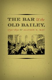 The bar and the Old Bailey, 1750-1850 cover image cdn