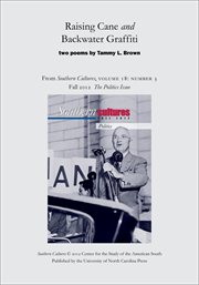 Raising cane and backwater graffiti. Poetry From Southern Cultures, Volume 18: Number 3, Fall 2012: Politics cover image cdn