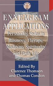 Enneagram applications. Personality Styles in Business, Therapy, Medicine, Spirituality and Daily Life cover image cdn
