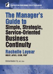 The manager's guide to simple, strategic, service-oriented business continuity cover image cdn