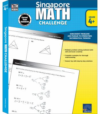 Singapore math challenge. Grade 4+  cover image cdn