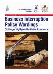 Business Interruption Policy Wordings : Challenges highlighted by claims experience cover image cdn