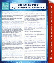 Chemistry equations & answers : essential tool for chemistry concepts, variables & equations ; including: sample problems, common pitfails & helpful hints cover image cdn