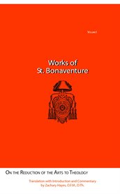 St. Bonaventure's on the reduction of the arts to theology cover image cdn