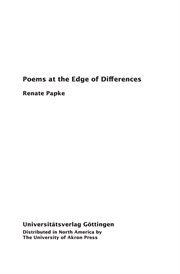 Poems at the edge of differences : mothering in new English poetry by women cover image cdn