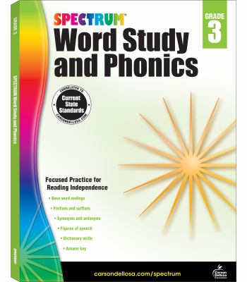 Spectrum word study and phonics. Grade 3 cover image