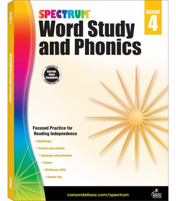 Spectrum word study and phonics. Grade 4 cover image cdn