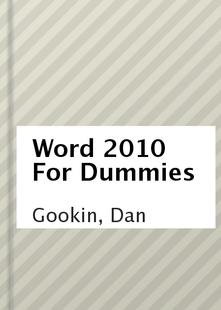 Word 2010 for dummies cover image cdn