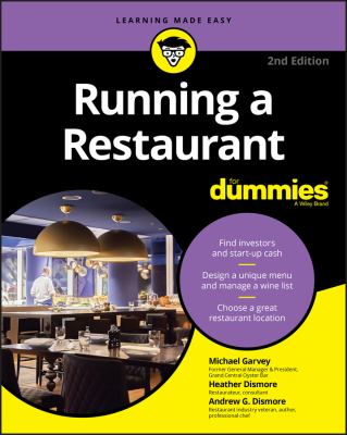 Running a restaurant for dummies cover image