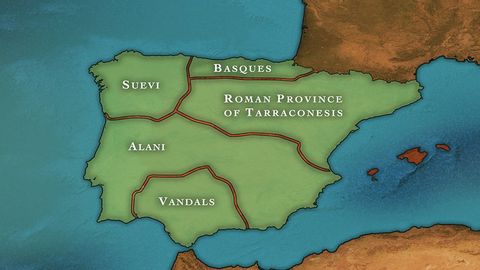 The History of Spain: Land on a Crossroad. Episode 5, Barbarian Tribes Divide the Peninsula cover image cdn