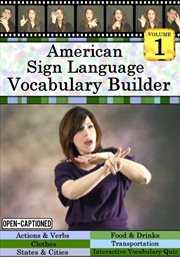 American sign language vocabulary builder, vol. 1 cover image cdn