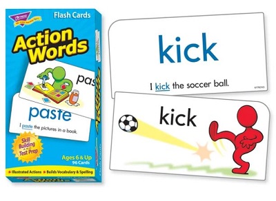 Action words flash cards cover image cdn