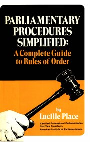 Parliamentary procedures simplified: a complete guide to rules of order cover image cdn