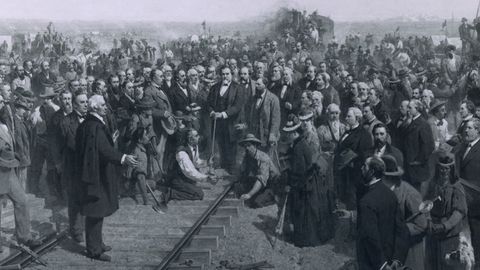 The History of the United States, 2nd Edition. Episode 50, Transcontinental Railroads cover image cdn