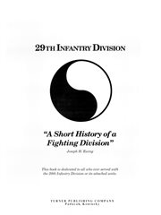29th Infantry Division : a short history of a fighting division cover image cdn