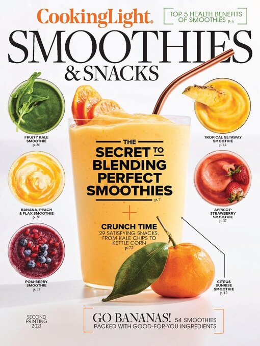 Cooking light smoothies & snacks cover image cdn