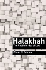 Halakhah : the Rabbinic idea of law cover image cdn