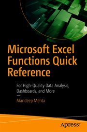 Microsoft Excel functions quick reference : for high-quality data analysis, dashboards, and more cover image cdn